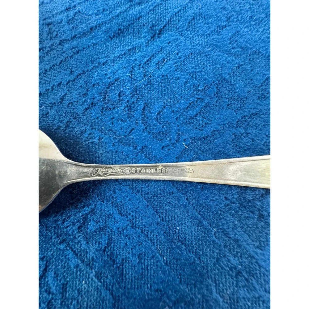 Rogers Stainless China Teaspoon Floral Etched Silverware Flatware Replacement